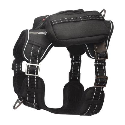 High-Perfomance Tactical Dog Harness With Backpack, No Pull Front Clip & Metal Buckles