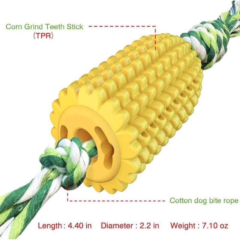 Dog Toys Suitable For Strong Chewing, Durable And Chewy Squeaking Interactive Dog Toys, Small, Medium And Large Dog And Puppy Teeth Chewing Corn Cob Toys