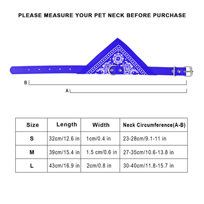 1Pc Adjustable Bandana Leather Pet Collar Triangle Scarf