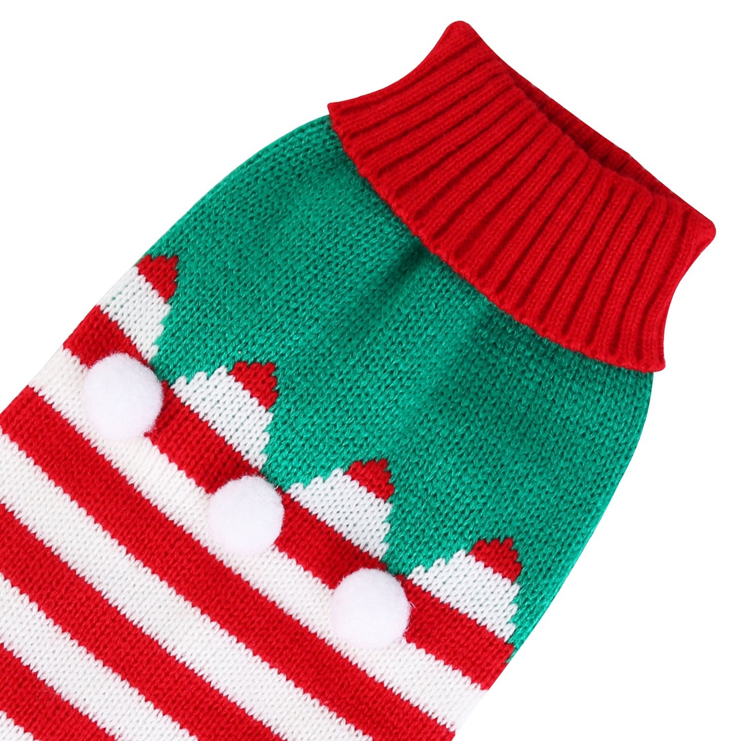 2 Patterns 4 Sizes Option-- 1Pc Pet Christmas Turtleneck Sweater Dog Cat Christmas Clothes Snowman Stripes Costume Winter Holiday Sweater For Small Medium Kitten Puppy Cats Dogs