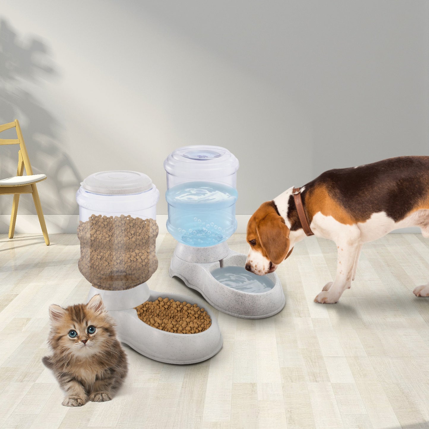 3.5L 1Gal Pet Water Dispenser Self-Dispensing Gravity Pets Water Feeder Automatic Pet Waterer Cat Dog