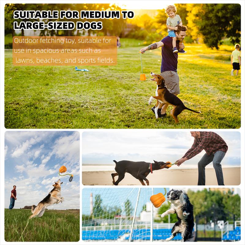 Afficher les détails pour PROKEl Dog Rope Fetch Exercise ToyforMedium Large Aggressive Chewers BreedDogsChew Interactive Toys Training Tug Of WarBallsindoor And Outdoor Halloween Dogtoyorange Plain Indestructible Dogtoy Super PROKEl Dog Rope Fetch Exercis