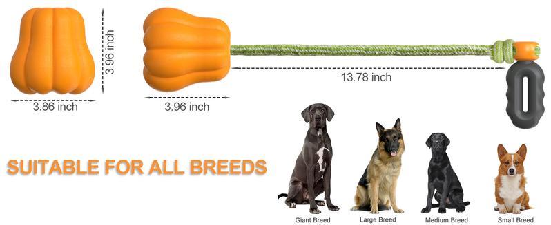 Afficher les détails pour PROKEl Dog Rope Fetch Exercise ToyforMedium Large Aggressive Chewers BreedDogsChew Interactive Toys Training Tug Of WarBallsindoor And Outdoor Halloween Dogtoyorange Plain Indestructible Dogtoy Super PROKEl Dog Rope Fetch Exercis