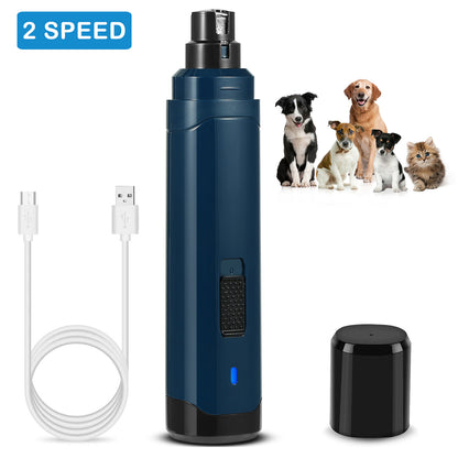 Afficher les détails pour 1Pc Dog Nail Grinder 2 Speeds Quiet USB Rechargeable Pet Nail Grinder Professional Pet Nail Trimmer Cordless Paws Grooming & Smoothing Claw Care For Small Medium Large Dogs & Cats 1Pc Dog Nail Grinder 2 Speeds Quiet USB Rechargea