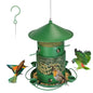 1Pc Wild Bird Feeder Squirrel-Proof Chew-Proof Metal Bird Seed Feeder Outdoor Hanging Bird Feeder With 360 Degree Circular Perches Water Cups For Yard Garden Patio