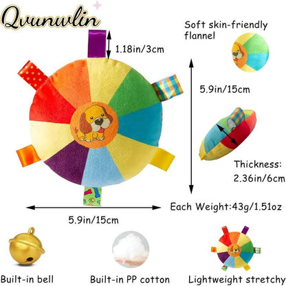 Afficher les détails pour Plush Pet Dog Flying Discs Chew Toys, InteractiveTug Of War Dog Toys With Bells Inside,TurntablePattern Washable Bite-Resistant Pet Toys ForDogs Plush Pet Dog Flying Discs Chew Toys, InteractiveTug Of War Dog Toys With Bells Insi