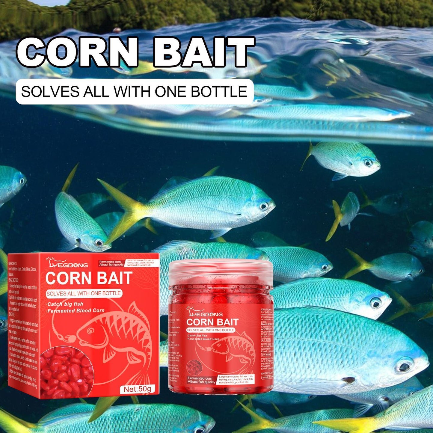 Yebang Corn Fish Bait, Portable Fish Bait For Reservoir Fishing