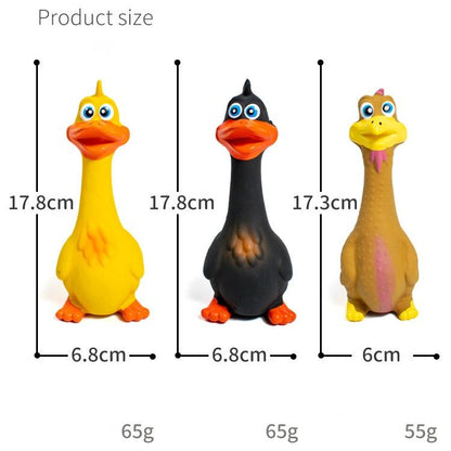  Latex Screaming Chicken Toys Eco Friendly TPR Pet Squeaky Dog Interactive Play Chew Toys