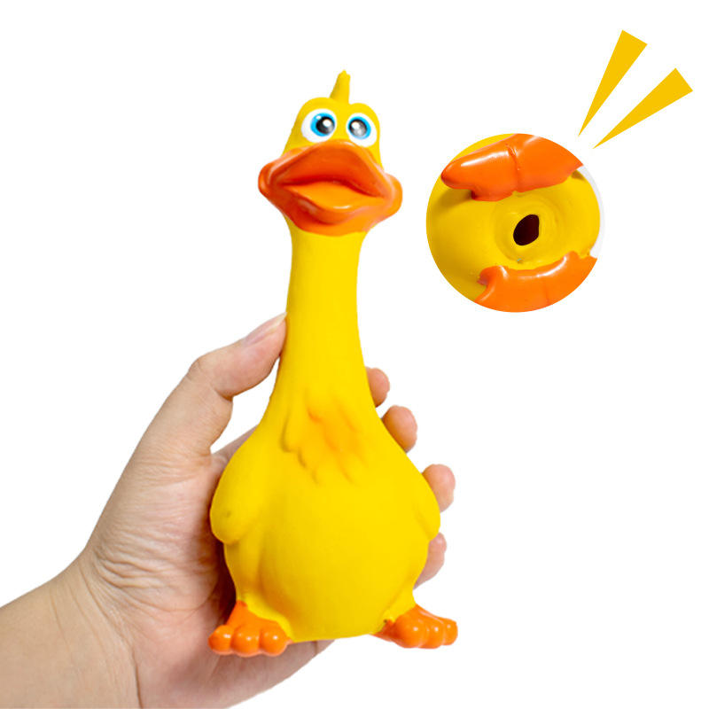  Latex Screaming Chicken Toys Eco Friendly TPR Pet Squeaky Dog Interactive Play Chew Toys