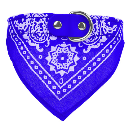 1Pc Adjustable Bandana Leather Pet Collar Triangle Scarf