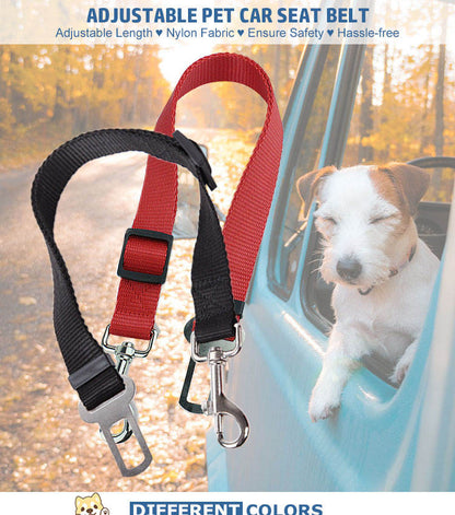 High Quality Durable Pet Cat Dog Vehicle Leash Nylon Adjustable Car Seat Dog Safety Belt Pet Leashes
