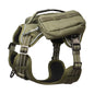 High-Perfomance Tactical Dog Harness With Backpack, No Pull Front Clip & Metal Buckles