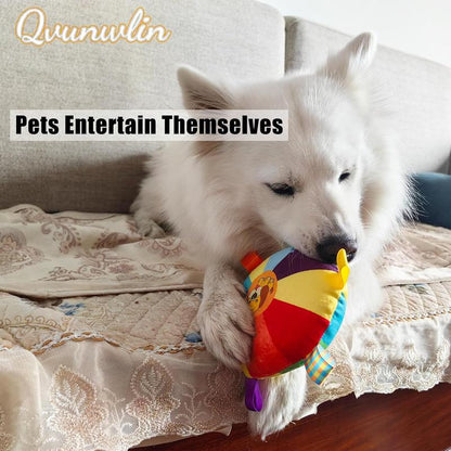 Afficher les détails pour Plush Pet Dog Flying Discs Chew Toys, InteractiveTug Of War Dog Toys With Bells Inside,TurntablePattern Washable Bite-Resistant Pet Toys ForDogs Plush Pet Dog Flying Discs Chew Toys, InteractiveTug Of War Dog Toys With Bells Insi