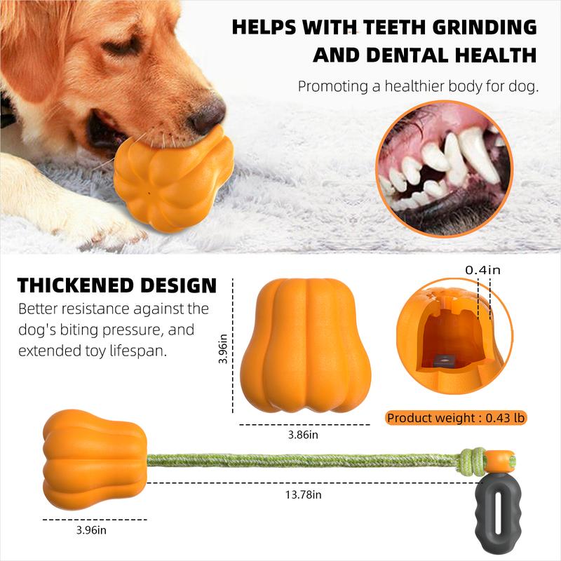 Afficher les détails pour PROKEl Dog Rope Fetch Exercise ToyforMedium Large Aggressive Chewers BreedDogsChew Interactive Toys Training Tug Of WarBallsindoor And Outdoor Halloween Dogtoyorange Plain Indestructible Dogtoy Super PROKEl Dog Rope Fetch Exercis