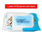Dog Cat Pet Wet Wipes For Paws And Butt, EarsEyes Plant-based Pet Wipes, Unscented DogWipes, Cleaning Deodorizing, Paw Wipes ForDogs Cats Pets