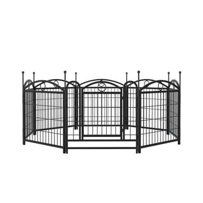 Dog Playpen Indoor 24 Inch 8 Panel Metal Dog Playpen