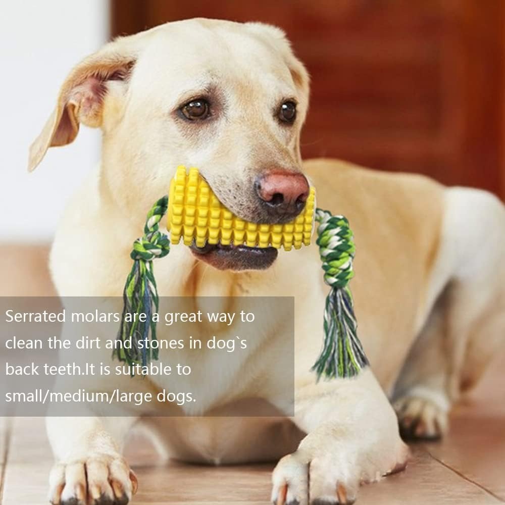 Dog Toys Suitable For Strong Chewing, Durable And Chewy Squeaking Interactive Dog Toys, Small, Medium And Large Dog And Puppy Teeth Chewing Corn Cob Toys
